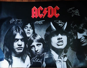 AC/DC  signed autographed poster COA Hologram