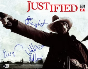 JUSTIFIED CAST signed autographed photo COA Hologram