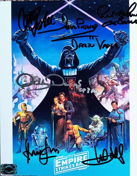 STAR WARS THE EMPIRE STRIKES BACK CAST signed autographed photo COA Hologram