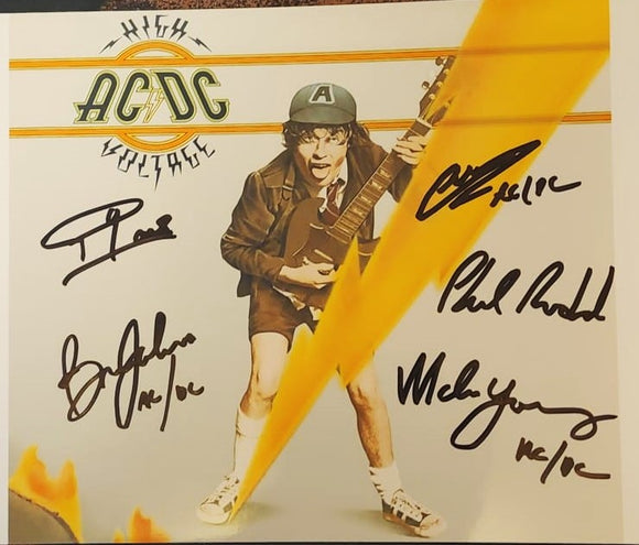 AC/DC signed autographed album COA Hologram