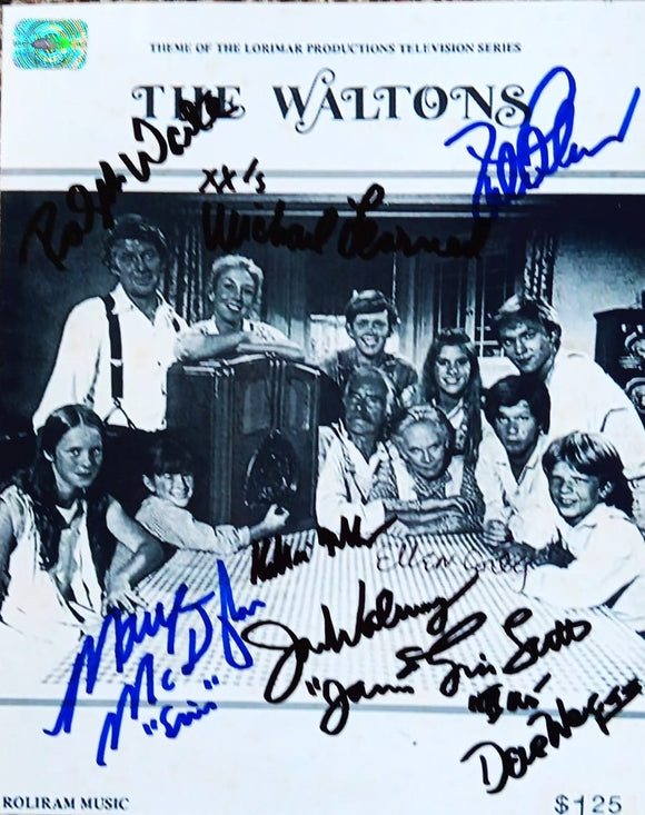 THE WALTONS cast signed autographed photo COA Hologram