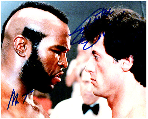 ROCKY - SYLVESTER STALLONE & MR T signed autographed photo COA Hologram