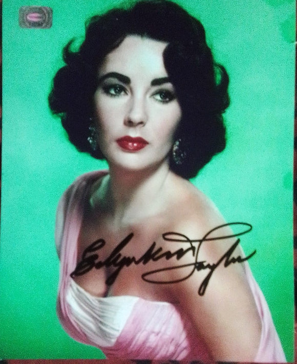 ELIZABETH TAYLOR signed autographed photo COA Hologram