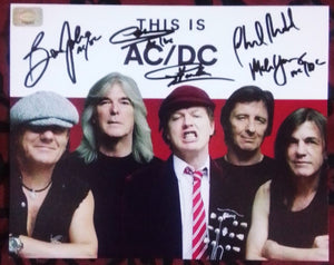 AC/DC BAND signed autographed photo COA Hologram