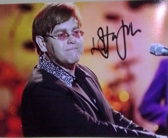 ELTON JOHN signed autographed photo COA Hologram
