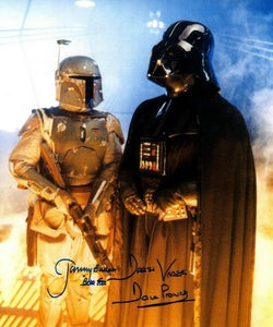 STAR WARS cast David Prowse Jeremy Bulloch signed autographed photo COA Hologram